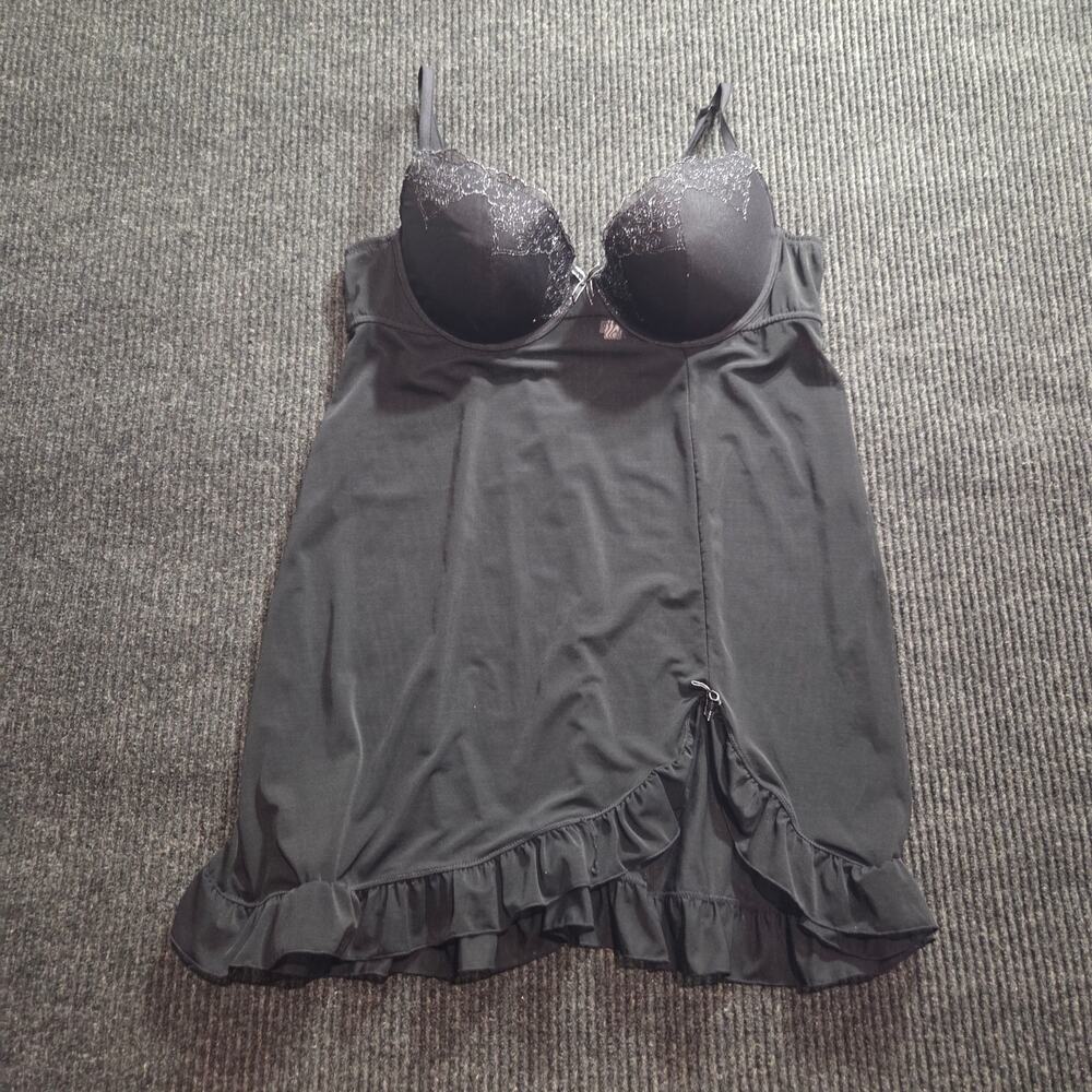 Y2k Whimsygoth Babydoll Plus Size Black Slip Dress XXL 2X